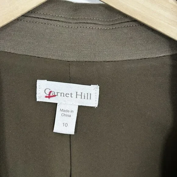 Garnet Hill Knit Relaxed Blazer Size 10 Single Button Pockets Jacket Preppy - Picture 5 of 8